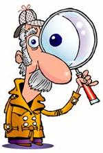 magnified person 